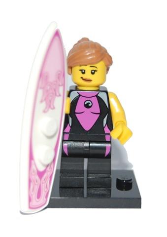 LEGO Minifigure-Surfer Girl-Collectible Minifigures / Series 4-COL04-5-Creative Brick Builders